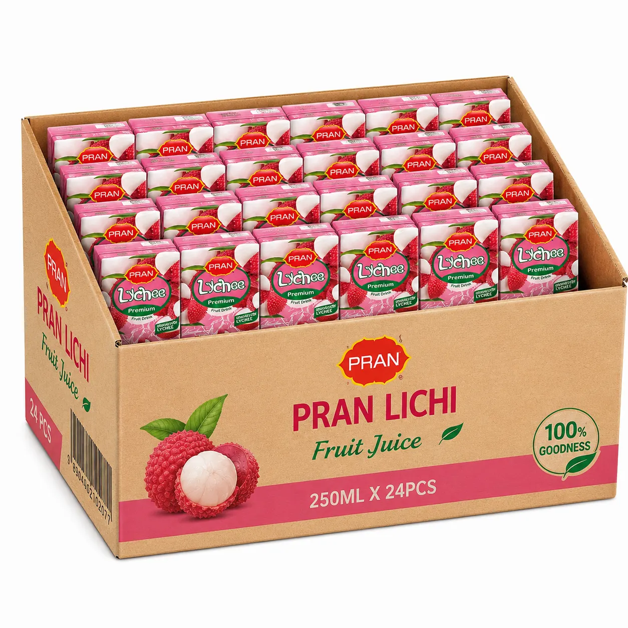 PRAN Lichi Fruit Juice - 250ML - carton