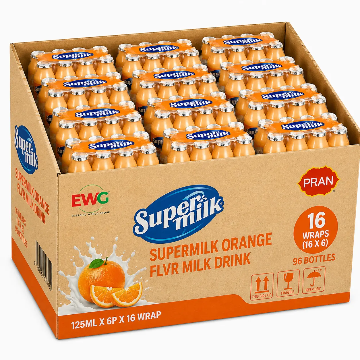 PRAN Milk Drink - Orange Flavor - CARTON