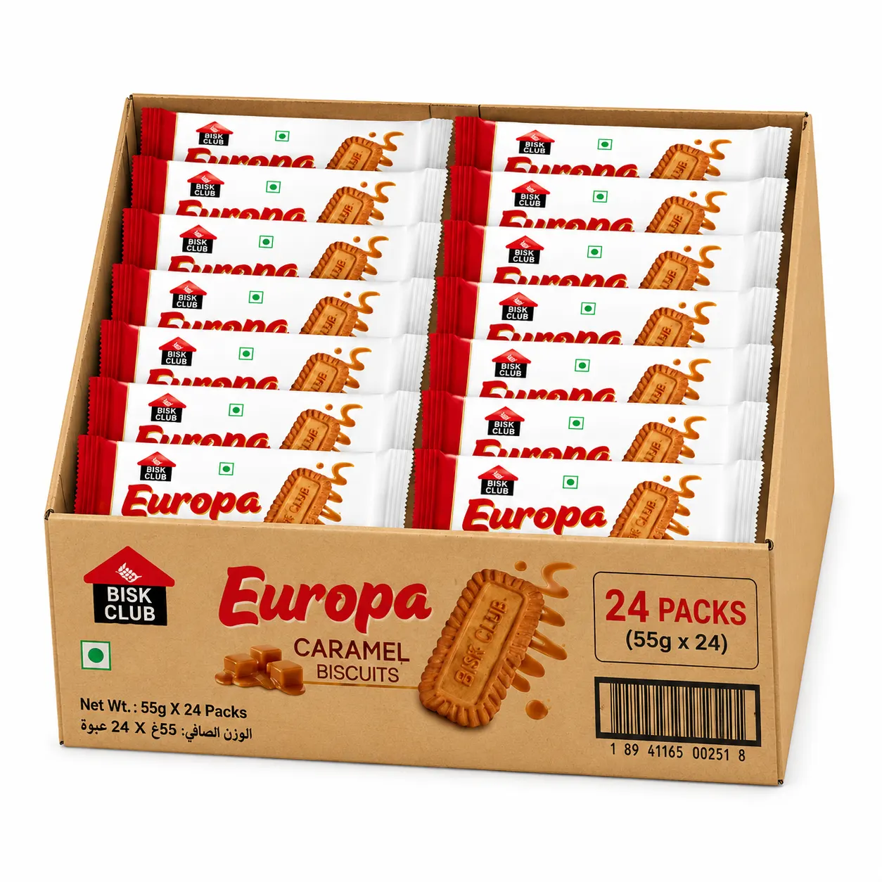 PRAN Europa Caramel Biscuits - CARTON