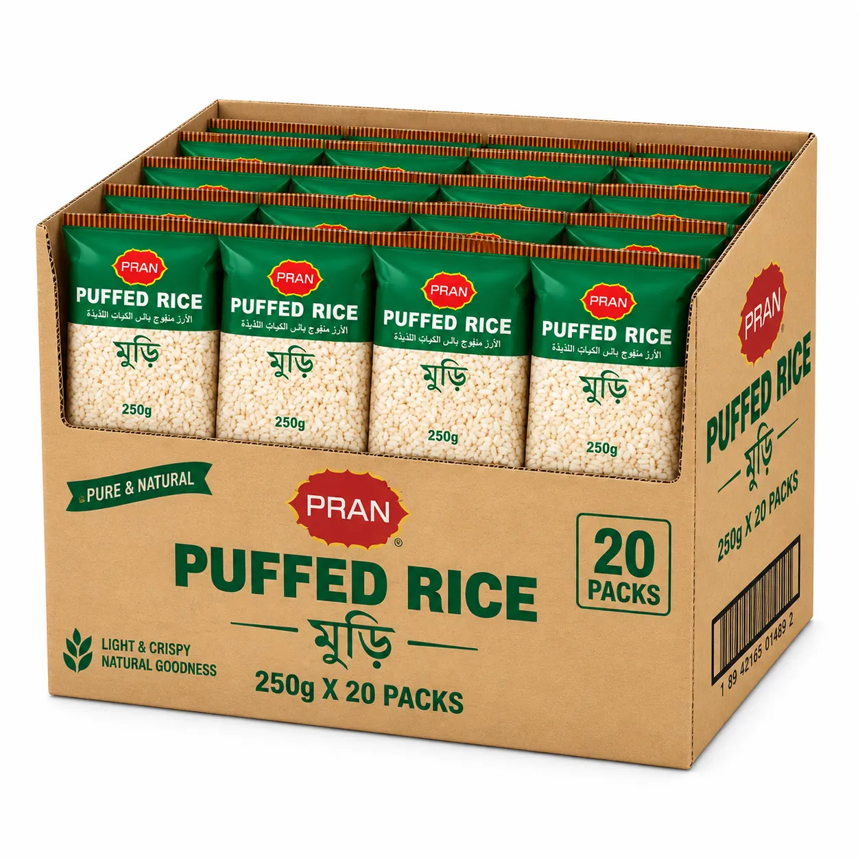PRAN Puffed Rice - 250Gram - CARTON