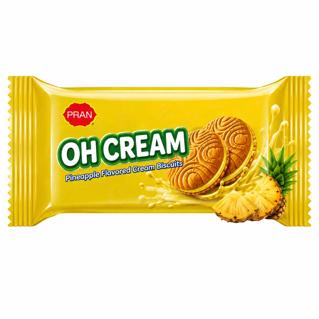 PRAN OH  CREAM Biscuits - Pineapple Flavor
