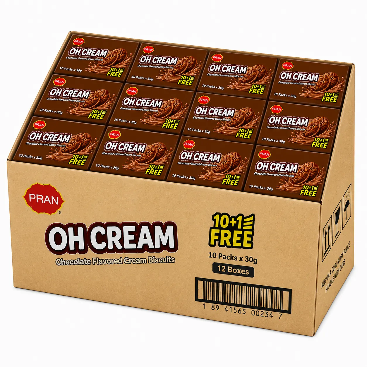 PRAN OH  CREAM Biscuits - Chocolate Flavor - CARTON