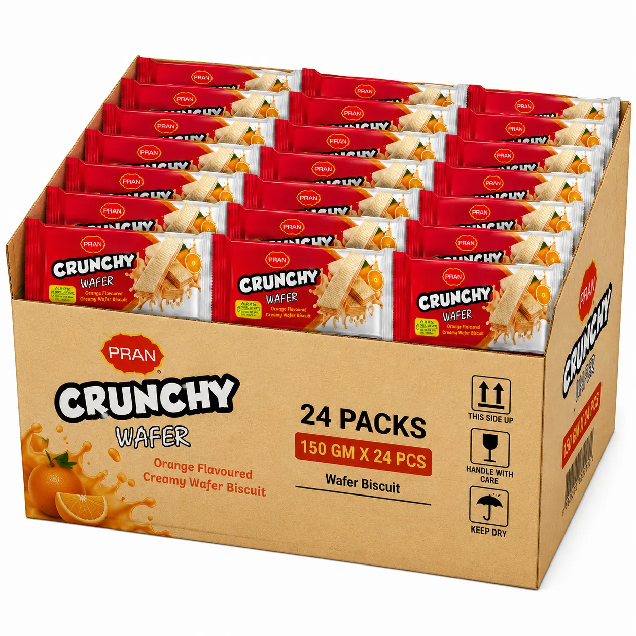 PRAN Crunchy Wafer - Orange FLAVOR - CARTON