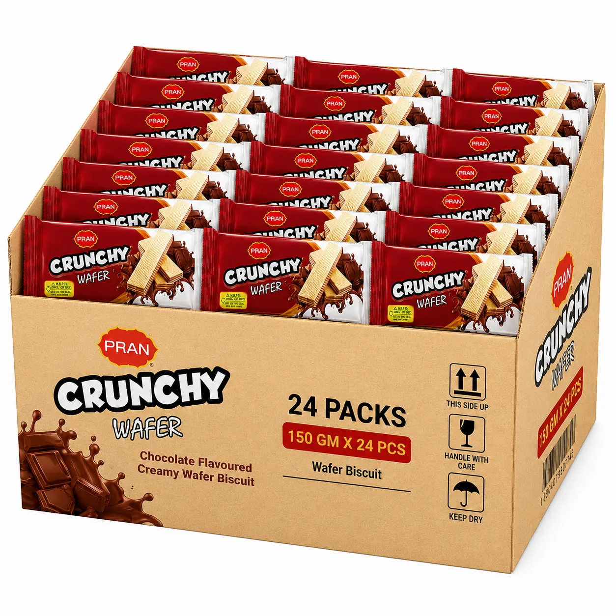 PRAN Crunchy Wafer - Chocolate FLAVOR - CARTON