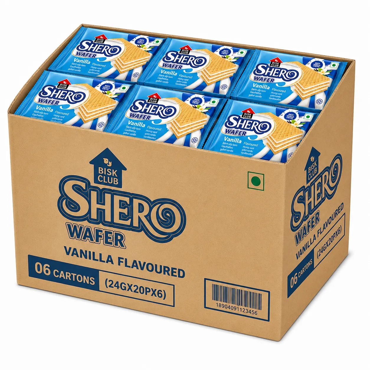PRAN SHERO Wafer VANILLA Flavour - CARTON