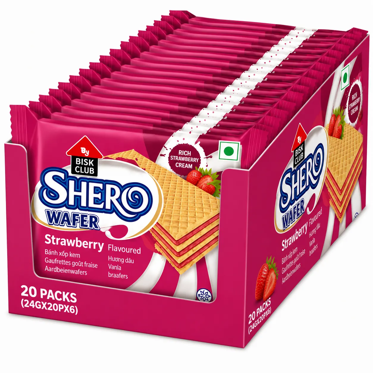 PRAN SHERO Wafer Strawberry Flavour - BOX