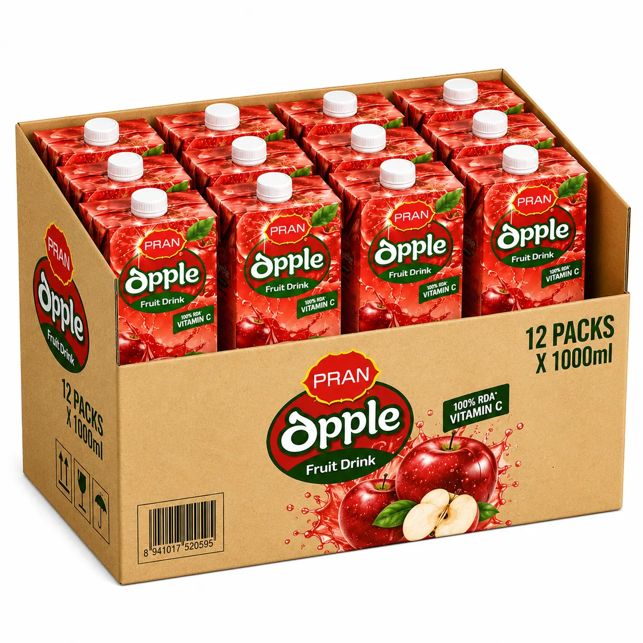 PRAN Fruit JUICE - APPLE 01-LITER - CARTON