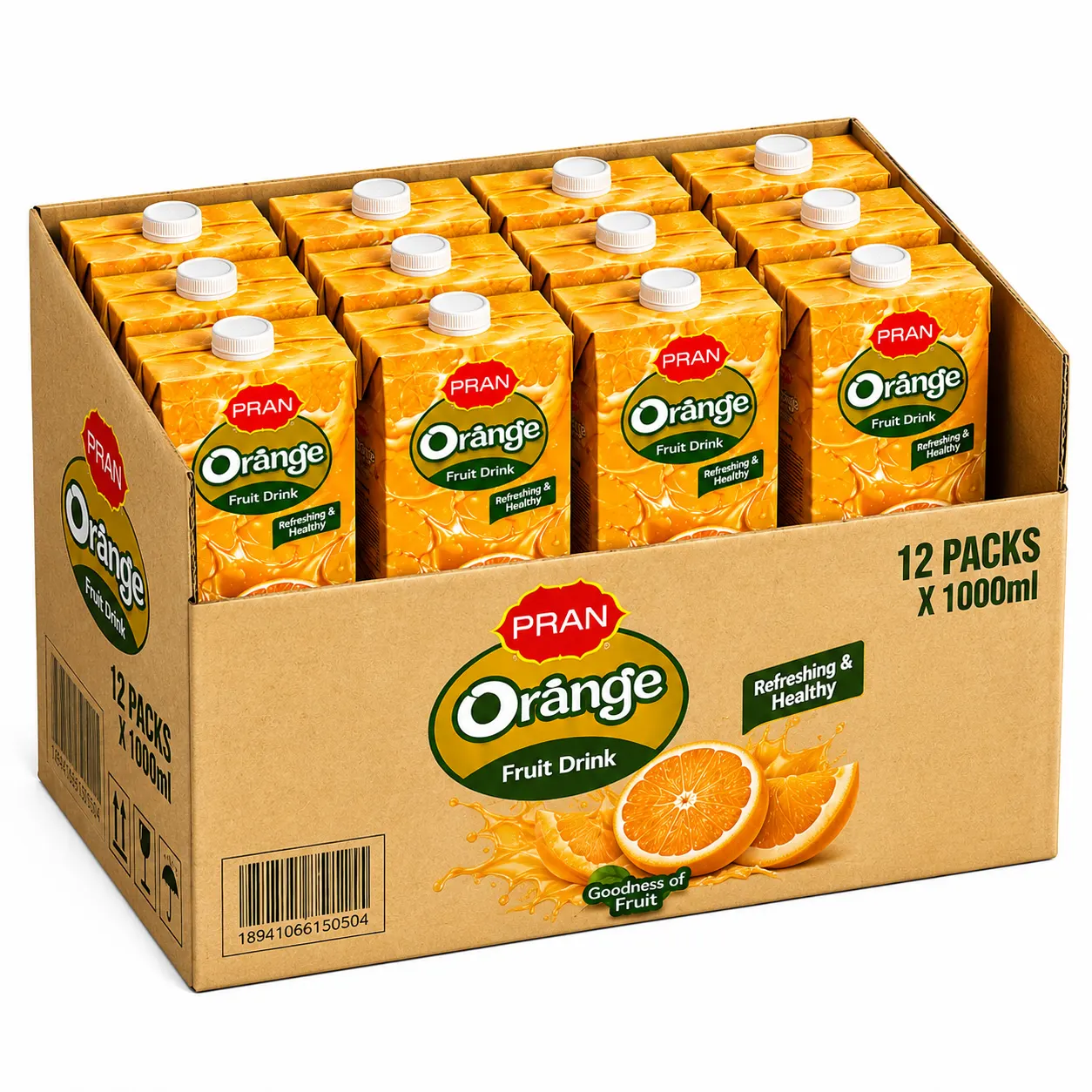 PRAN Fruit JUICE - ORANGE 01-LITER - CARTON