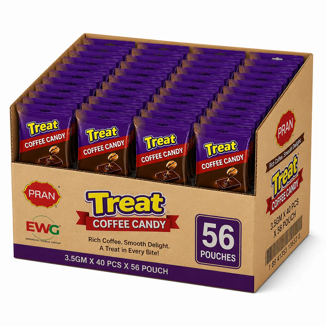 PRAN TREAT COFFEE CANDY - POUCH CARTON