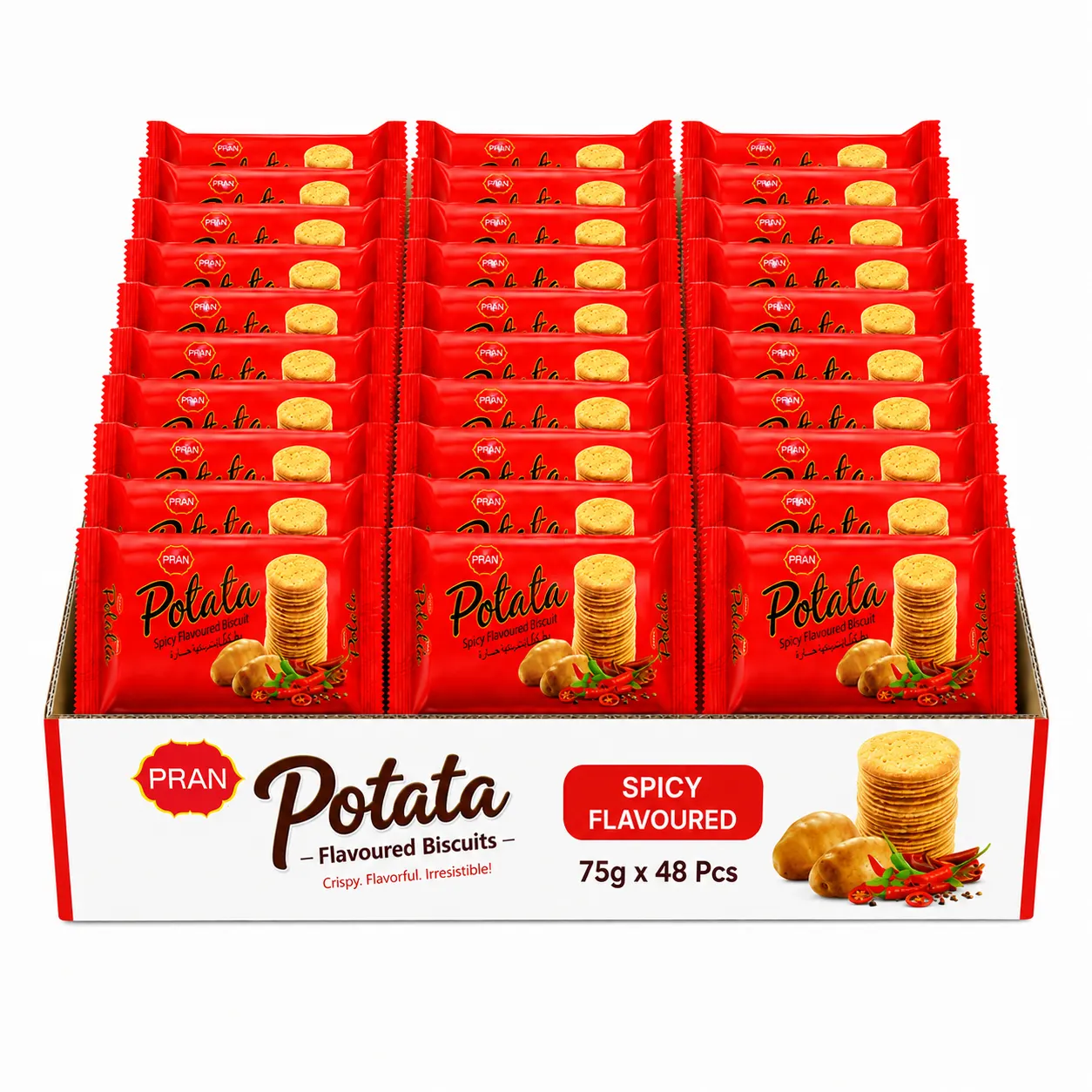 PRAN Potata - SPICY FLAVOURED - CARTON