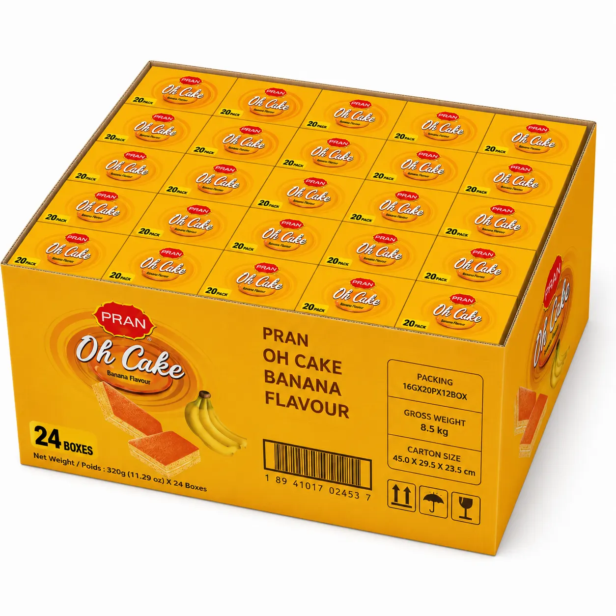 PRAN OH CAKE BANANA FLAVOUR - CARTON