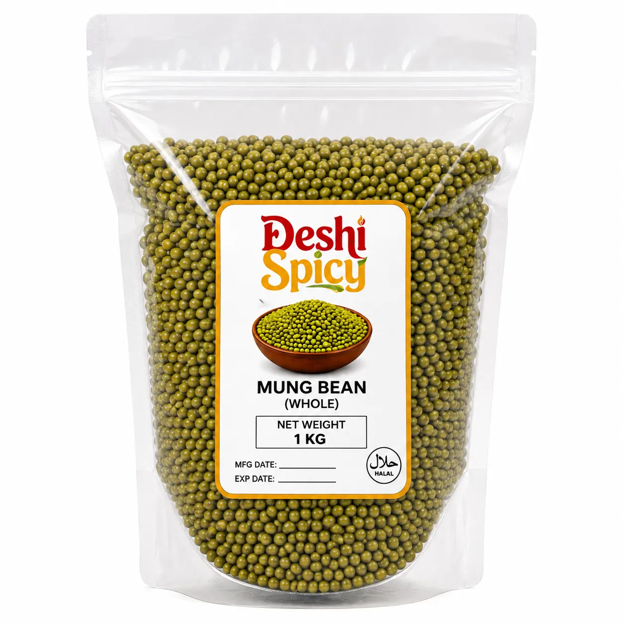Whole Mung Dal (Beans) - 01 Kg