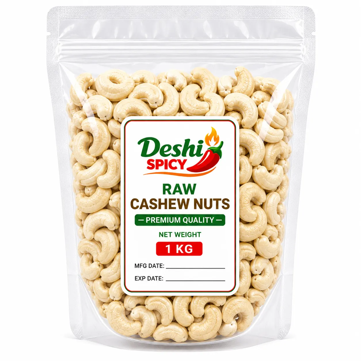 Raw Cashew Nuts - 1Kg