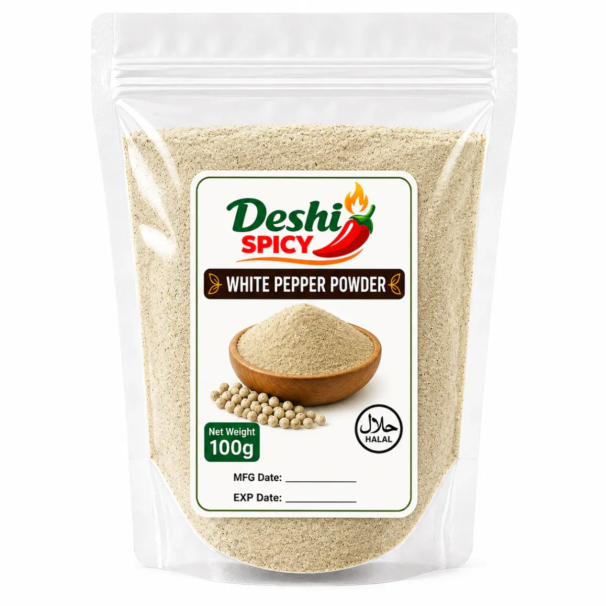 White Pepper Powder - 100 Gram