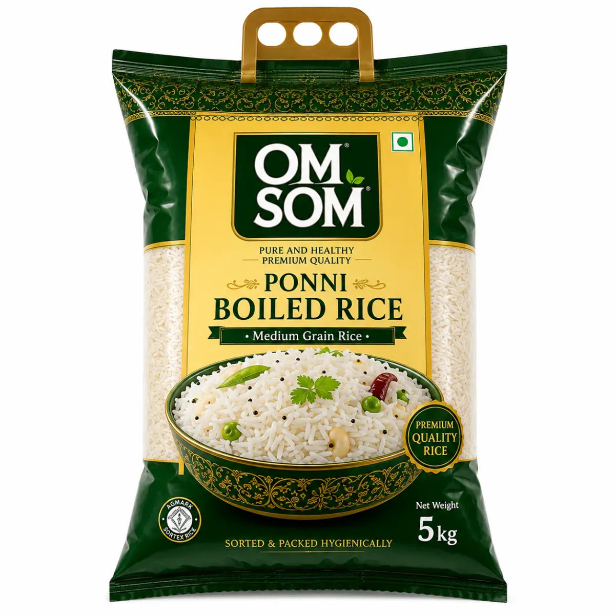 Om Som - Ponni Boiled Rice, 5 kg