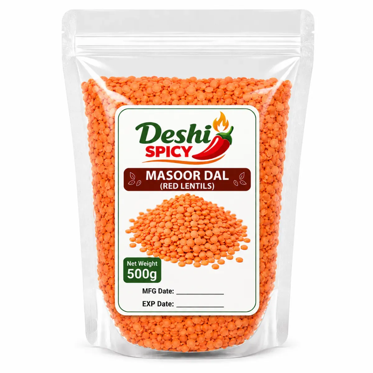 DS Masoor Dal (Red Lentils), 500 Gram